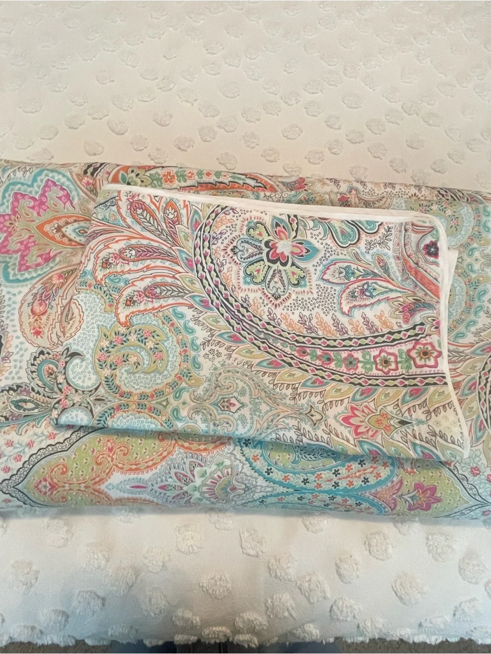 Cynthia Rowley Paisley Full Duvet Cover with 1 standard pillow sham